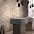 Keramische wandtegel, wandtegels, midden grijs, imitatie natuursteen, strips, 3D, Tilestone